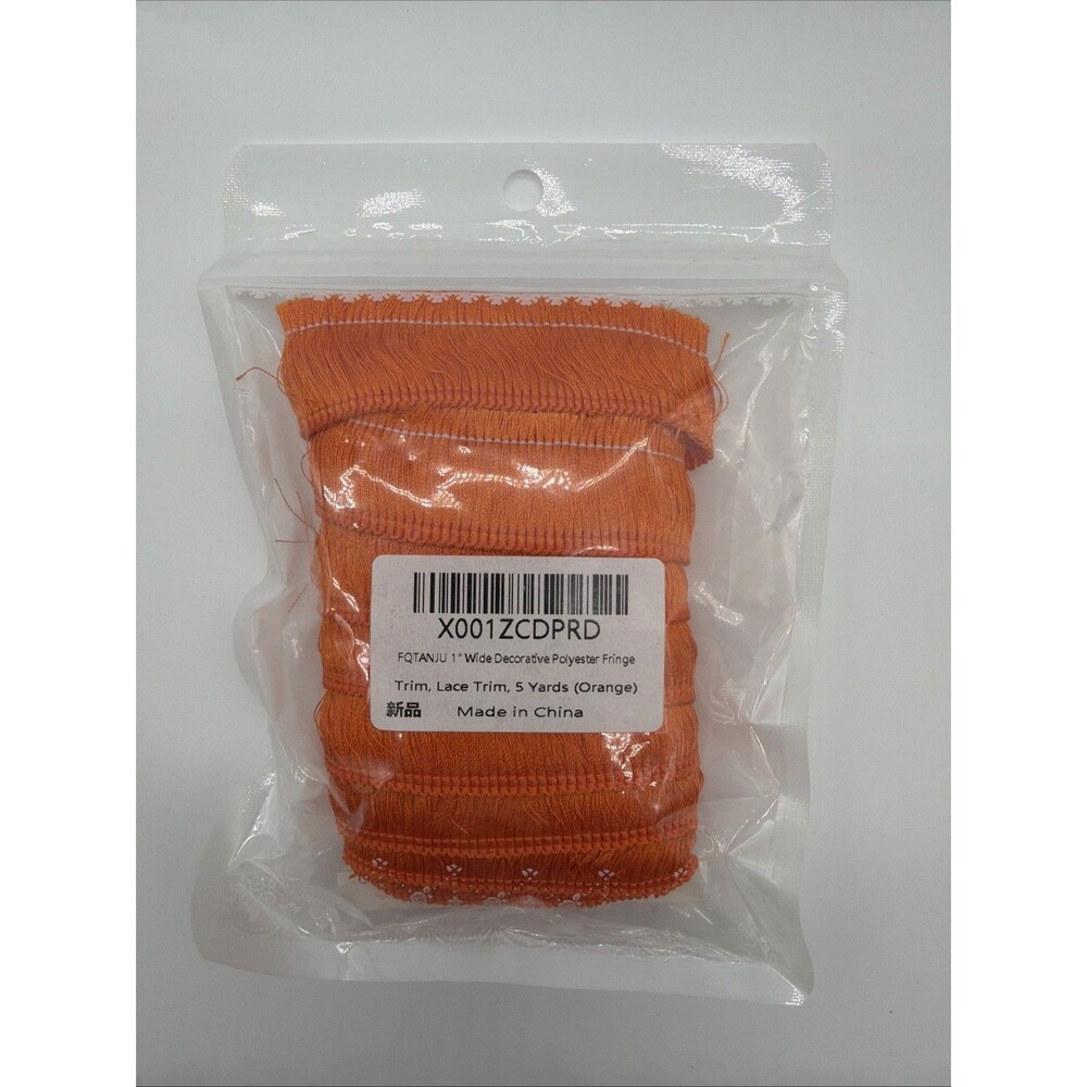 1” Fringe Tassel Trim Sewing DIY for Curtain Pillow Trims Crafts 5 Yards ORANGE